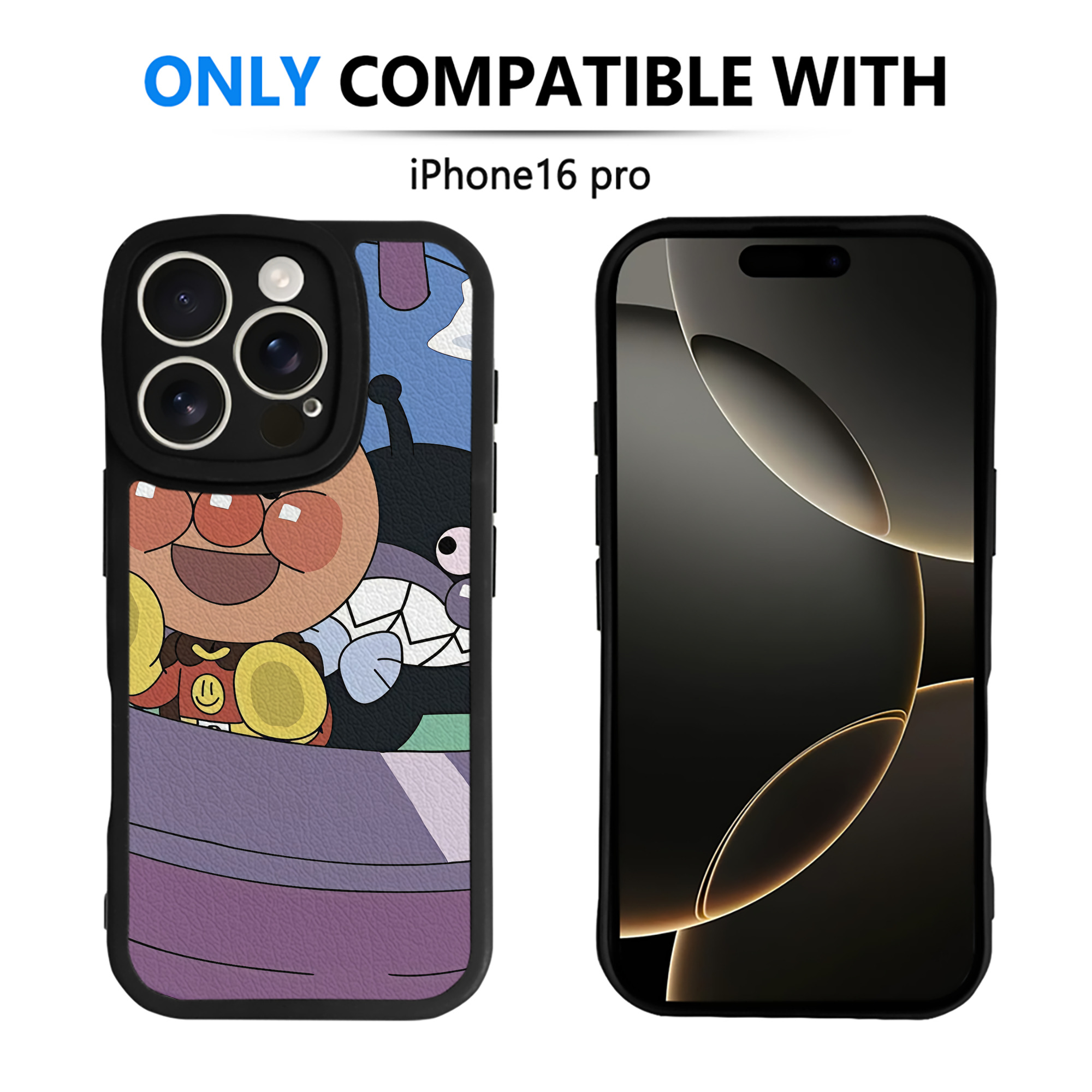 （画像用） アンパンマン Anpanman 【iPhone 16シリーズ対応】シリコンスマホケース（レザー調） 材質：シリコン